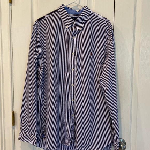 Ralph Lauren Blue Label, long sleeve button down shirt with red pony XL - Picture 1 of 10